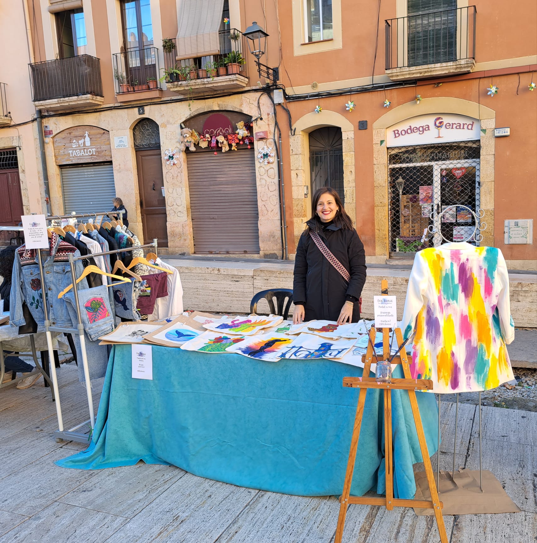 Anna Roca Barbarà a la parada de Fer Bonic al Mercat d'Art